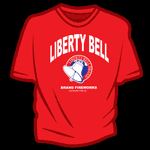 Liberty Bell Brand Fireworks Red shirt